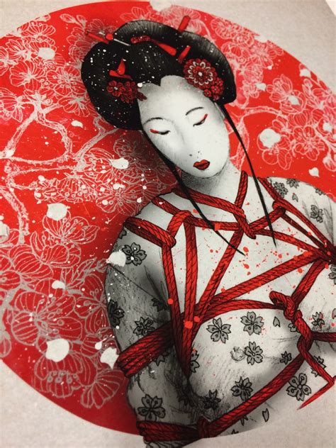 Shibari Geisha Shibari Fine Art Print Fine Art Paper of - Etsy