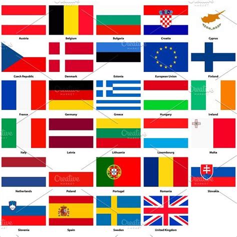 All flags of the European Union | Flags of european countries, Flag of ...