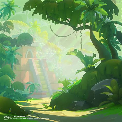 Jungle from Bubble NOVA Game, Tihomir Nyagolov | Environment concept art, Jungle art, Jungle ...