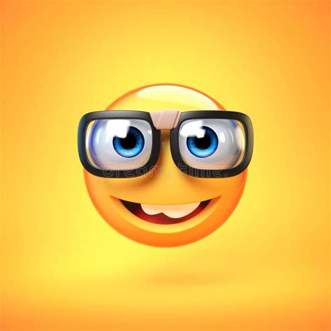 Nerd emoticon stock vector. Illustration of ball, pupil - 19160235