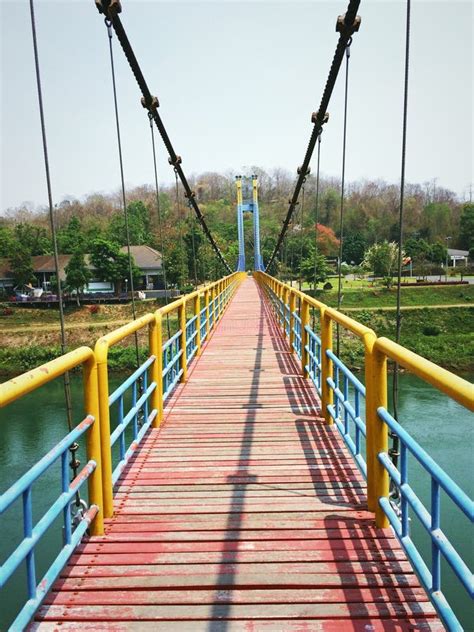 Rope Bridge stock image. Image of family, sirigit, fresh - 67770281