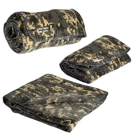 Custom Imprinted Digital Camo Fleece Blankets - Blankets