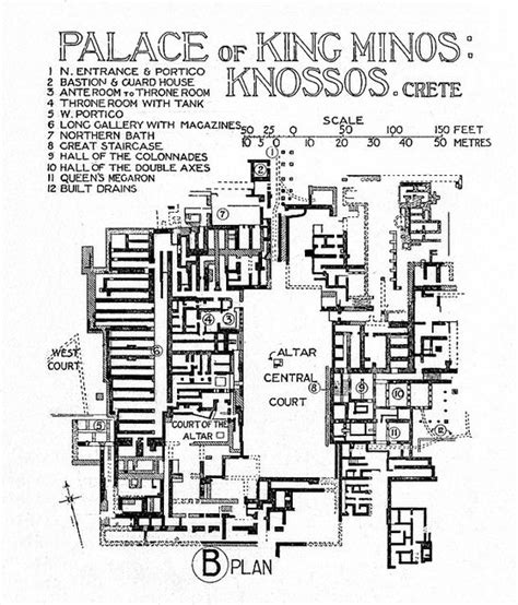 Knossos: reconstruction plan | Arquitectura griega, Clases de historia del arte, Micenas