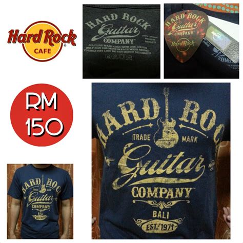 HARD ROCK CAFE BALI Guitar Company Legacy Men's T-Shirt : SALE!! - SHANTEK COLLECTION