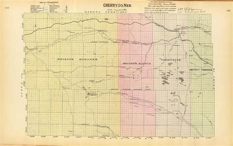 Cherry County Nebraska 1885 map 2719114 Drawing by Timeless Geo Maps