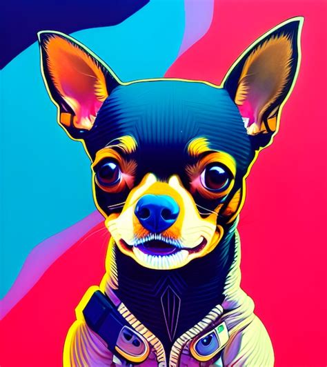 Premium Photo | Bright illustration of a dog. dog portrait. chihuahua