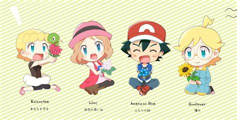 Pokémon XY xyz kalos Family Gang SERENA satoshi ASH Bonnie and clemont ...