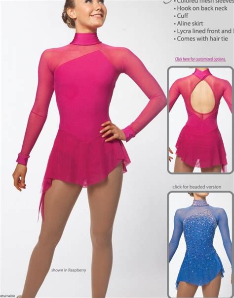 Long Sleeves Red Ice Skating Dresses No Crystals Brad Griffies BN1727 ...