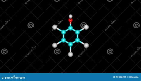 Pentachlorophenol Molecular Structure Isolated on Black Stock Illustration - Illustration of ...