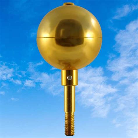 Gold Anodized Aluminum Ball Topper - 3in