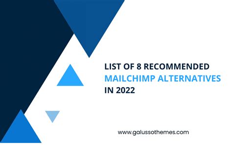 List of 8 Recommended Mailchimp Alternatives 2024 - GalussoThemes