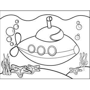 Submarine Coloring Page