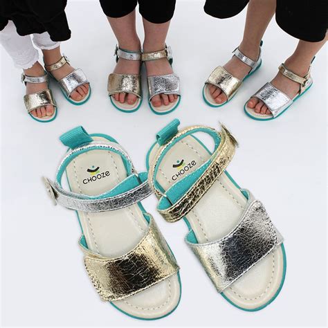 CHOOZE HAPPY Shine sandals. gold & silver metallics in one Happy sandal ...