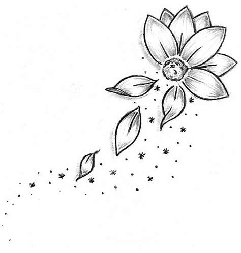 Simple Flower Tattoo Outline