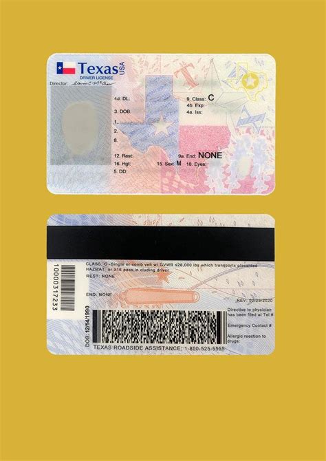 blank texas driver license template editable 16655836 Stock Photo at ...