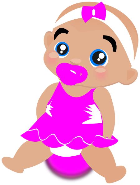 Pink Baby Girl Clip Art at Clker.com - vector clip art online, royalty free & public domain