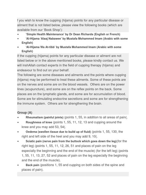 Hijama Points | PDF | Bloating | Headache