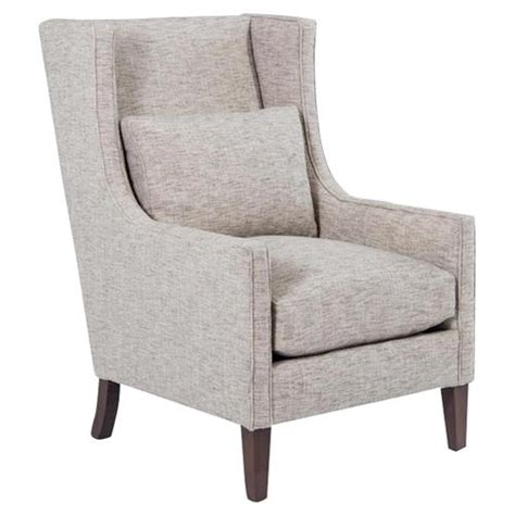 John-Richard Modern Classic Grey Upholstered High-Back Wing Chair