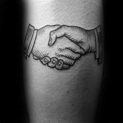 60 Handshake Tattoo Designs For Men - Symbolic Ink Ideas