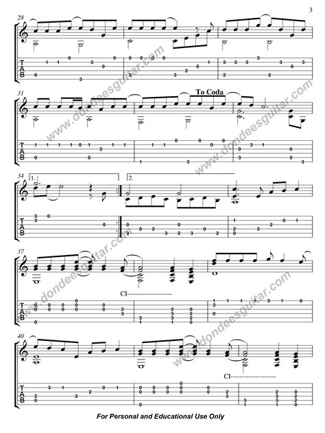 All Out Of Love Fingerstyle Tabs - Air Supply | Dondee's Guitar Easy Tabs