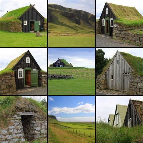 Icelandic turf houses stock photo. Image of historical - 13756378