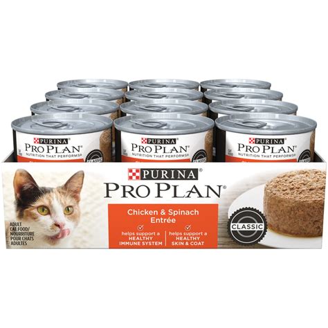 (24 Pack) Purina Pro Plan Grain Free Pate Wet Cat Food, Chicken ...