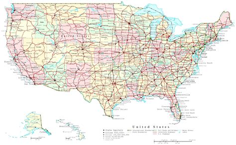 Printable Road Map Of the United States Best Of Map Usa States Cities ...