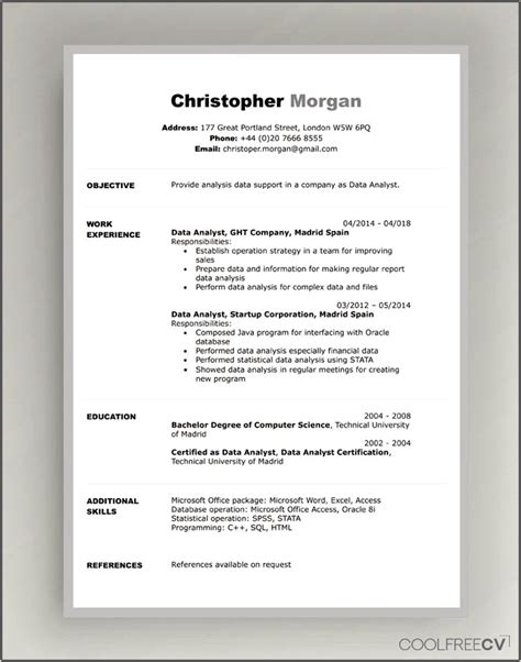 Best Resume Template For Microsoft Word - Resume Example Gallery