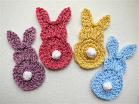 1pc 4.75 BUNNY TAIL Crochet Applique - Etsy