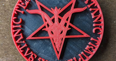 The Satanic Temple Logo badge by Andrew | Download free STL model ...