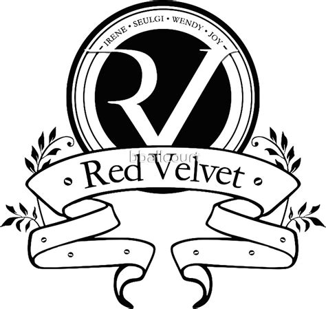 "Red Velvet - Logo- Black" Stickers by bballcourt | Redbubble