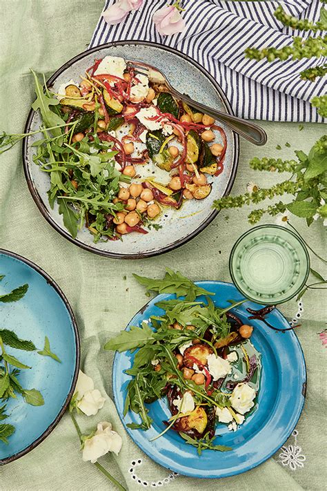 Courgette, chickpea & feta salad recipe - YOU Magazine