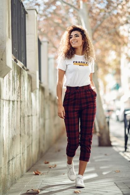 Premium Photo | Arab girl in casual clothes in the street.