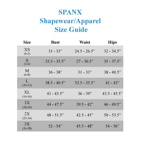 spanx legging size chart Spanx leggings size chart