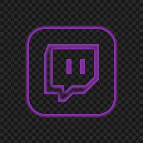 HD Purple Neon App Twitch Square Icon PNG | Citypng