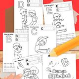 Human Alphabet Tracing Sheets – Messy Little Monster Shop