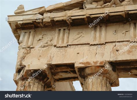 Columns Parthenon Antique Temple Athenian Acropolis Stock Photo ...