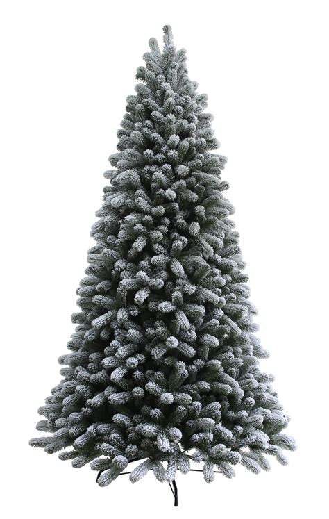 6.5' King Flock® Artificial Christmas Tree Unlit | Artificial christmas ...