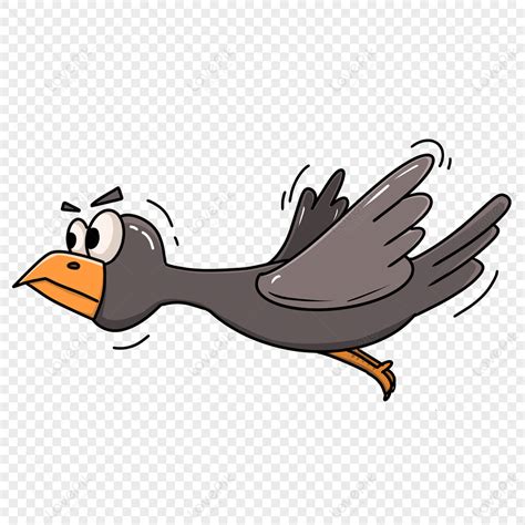 Crow Flying Bird Cartoon Clipart,birds,funny,birdie PNG Transparent Image And Clipart Image For ...