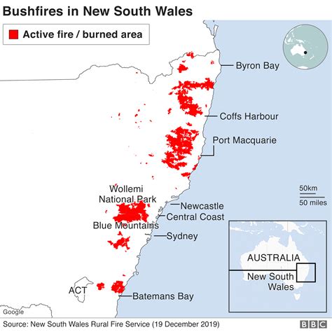 Australia fires: A visual guide to the bushfires and extreme heat - BBC News