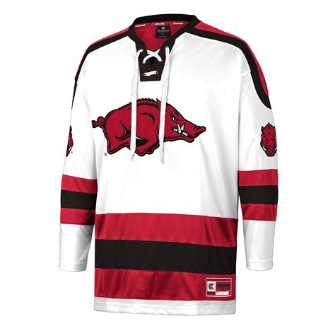 Arkansas Razorbacks Czerik Hockey Jersey - White | Campus Bookstore - Fayetteville