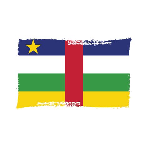 Central African Republic flag vector with watercolor brush style 4335978 Vector Art at Vecteezy