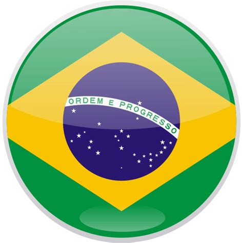 Flag of Brazil round shaped vector image | Free SVG