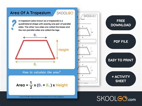 Area of a Parallelogram - Free Worksheet for Kids - SKOOLGO