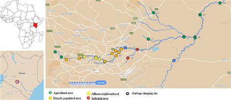 Map of water sampling and macrophytes identification sites along... | Download Scientific Diagram