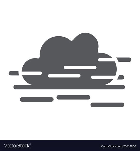 Fog glyph icon weather and forecast humidity Vector Image