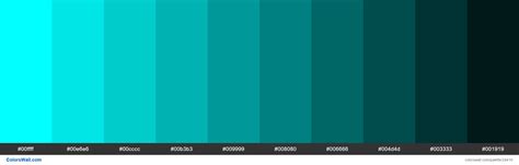 Shades of Aqua #00FFFF hex color | ColorsWall