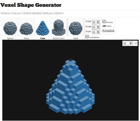 Voxel Shape Generator | Minecraft creations, Minecraft designs, Minecraft projects