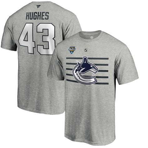 Men's Vancouver Canucks Quinn Hughes Fanatics Branded Steel 2020 NHL ...