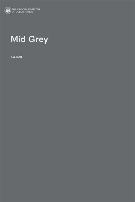 Mid Grey - Color Name of Hex #666A6D Grey Color Names, Gray Color ...